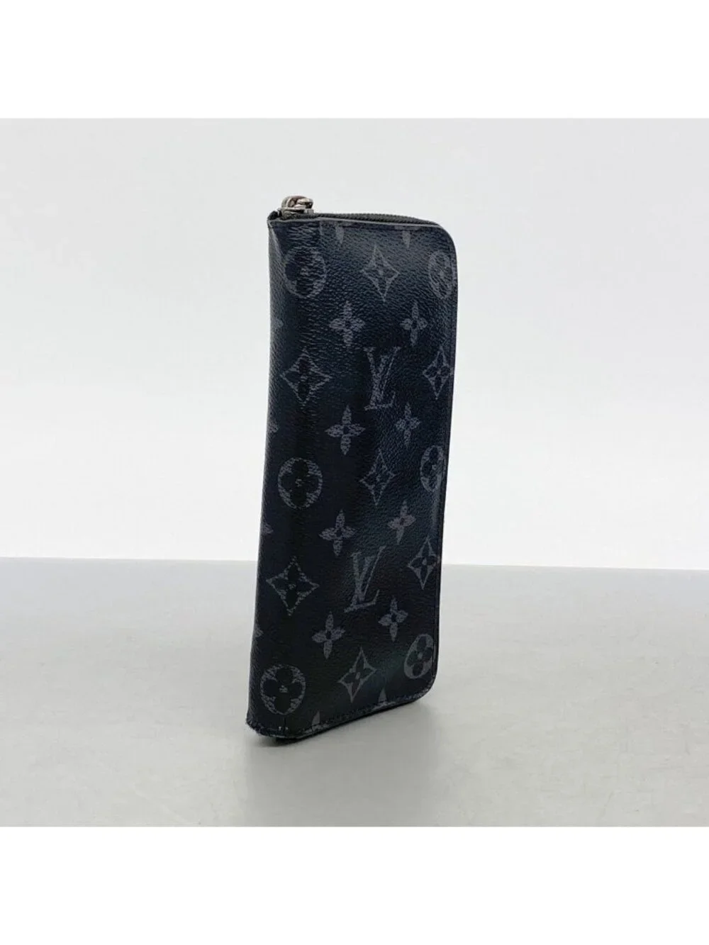 Louis Vuitton Wallet Monogram Eclipse Zippy Vertical Black